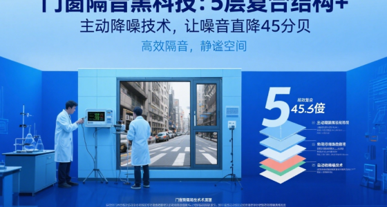 門窗知名品牌隔音黑科技：5層復合結構+主動降噪技術，讓噪音直降45分貝